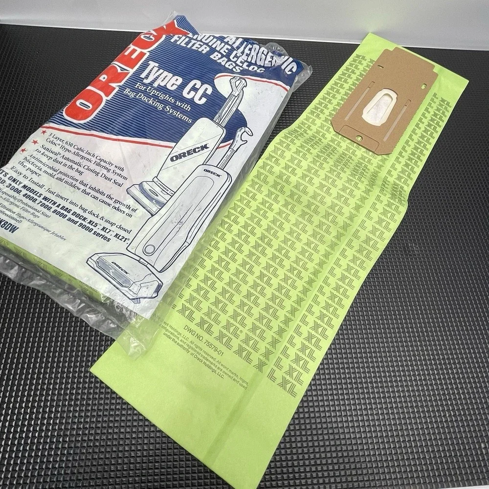 7 Oreck Vacuum Bags Type CC Hypo Allergenic XL CCPK8DW Fits XL5, XL7, XL21 Read